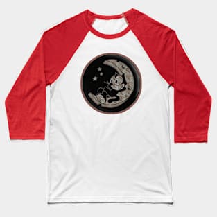 Felix The Cat At The Moon Baseball T-Shirt